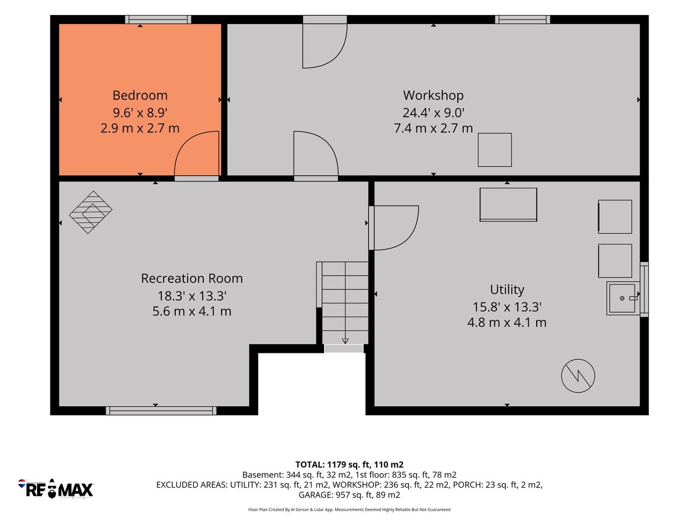 Sample measured 2D floor plan